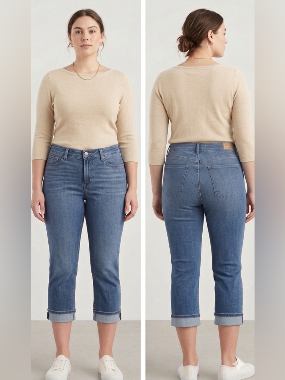 Signature by Levi Strauss Mid Rise Capri Jeans Women’s Size 12 Medium Wash